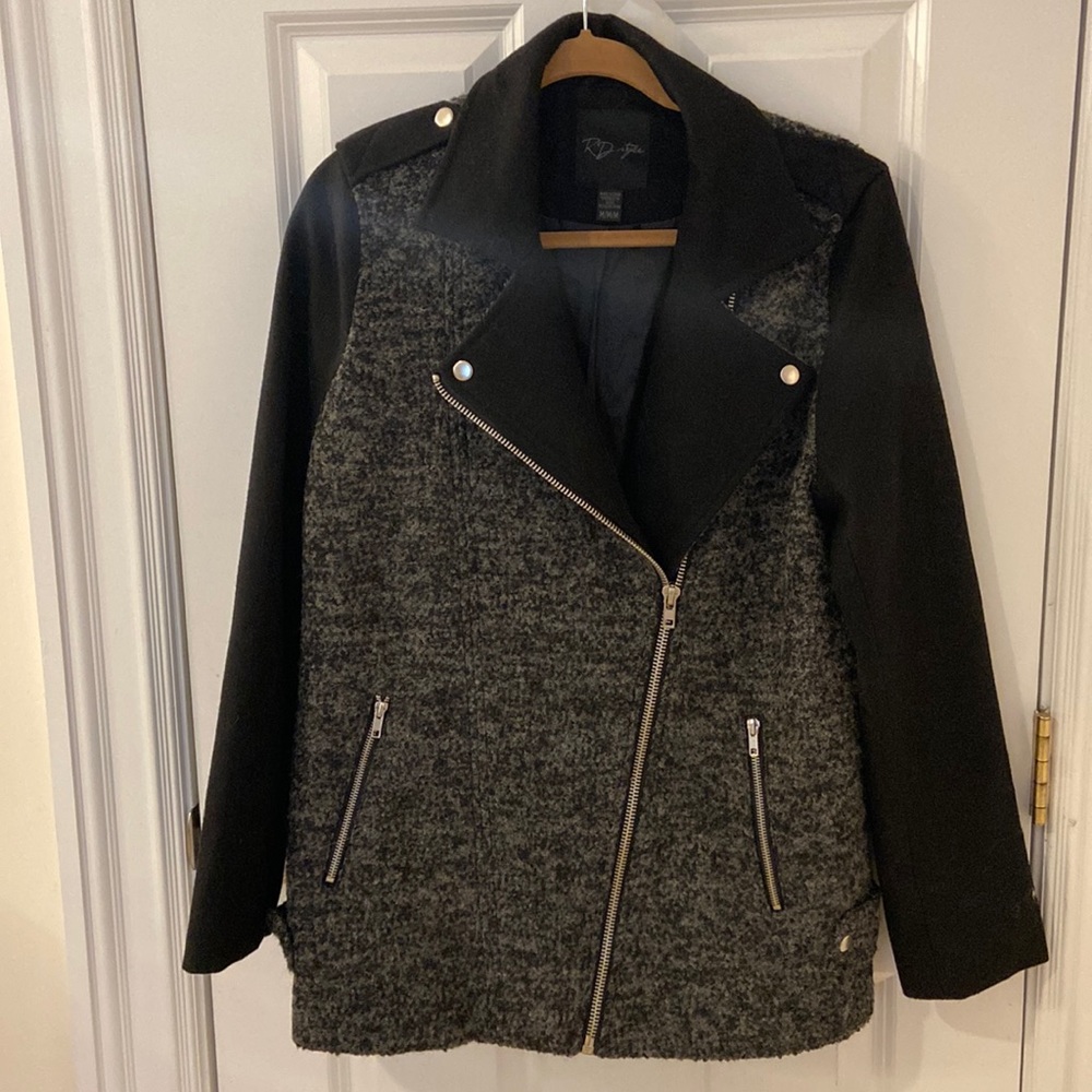 Gorgeous Edgy Wool Blend Coat M